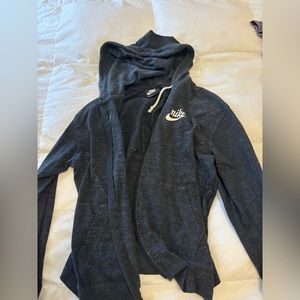 Grey Nike zip up sweatshirt